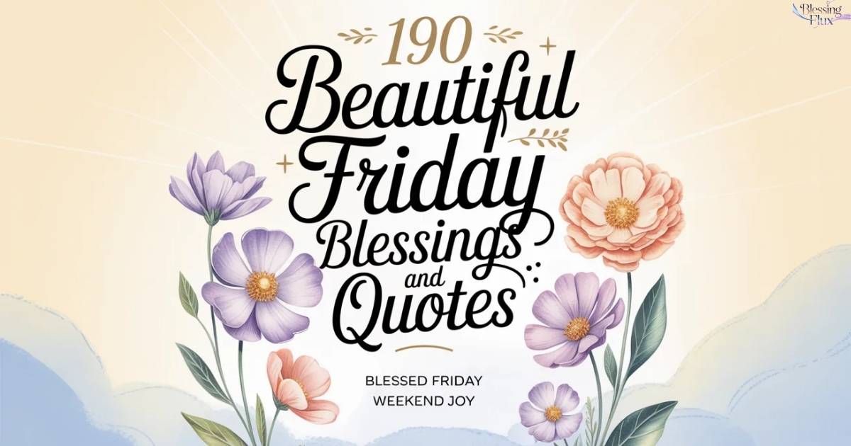 190 Beautiful Friday Blessings and Quotes for a Safe Weekend