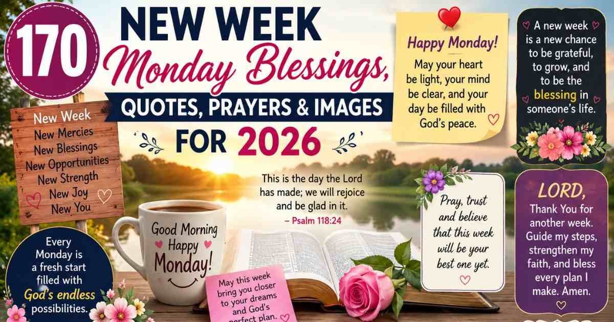 170 New Week Monday Blessings, Quotes, Prayers & Images for 2026